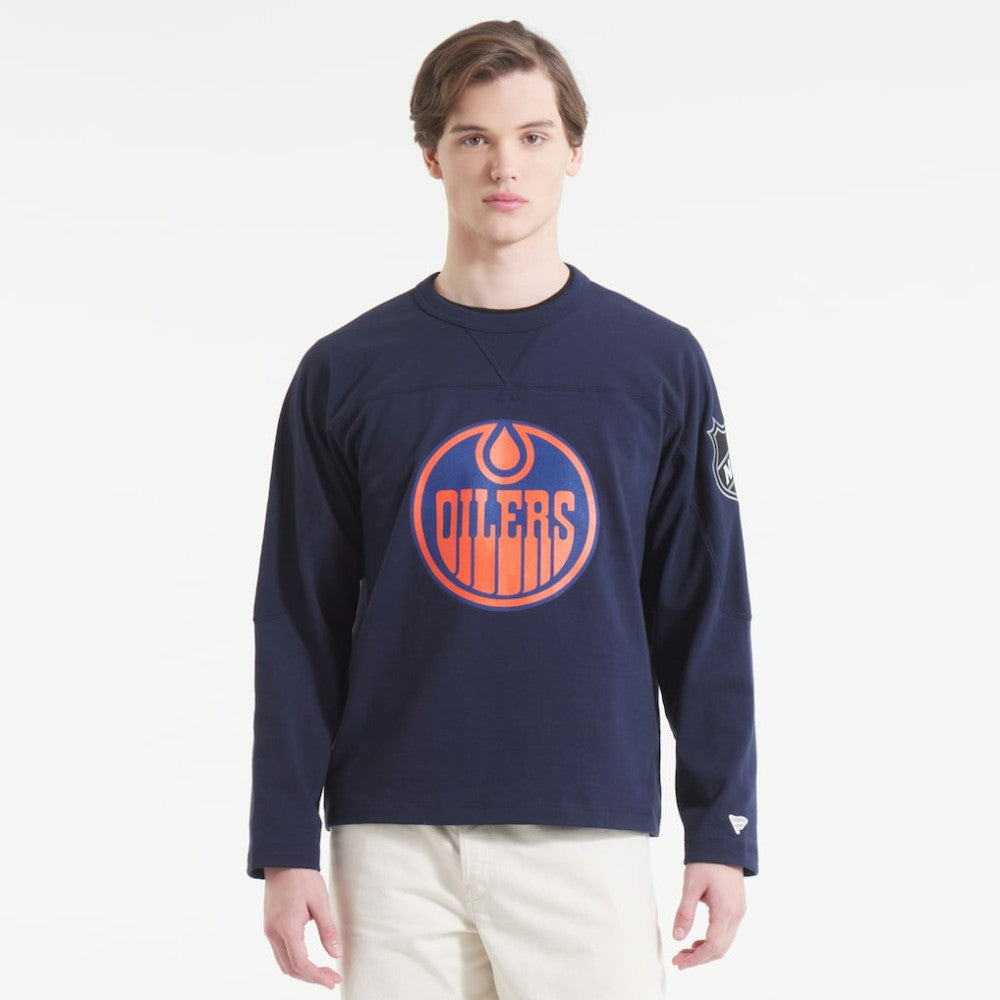 Edmonton Oilers Todd Snyder by Fanatics Heavyweight Football Jersey - Navy | US 202846158