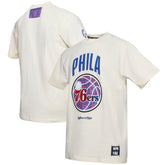 Philadelphia 76ers NBA x Two Hype Culture & Hoops Collection Premium T-Shirt - Cream