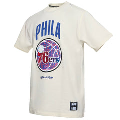 Philadelphia 76ers NBA x Two Hype Culture & Hoops Collection Premium T-Shirt - Cream