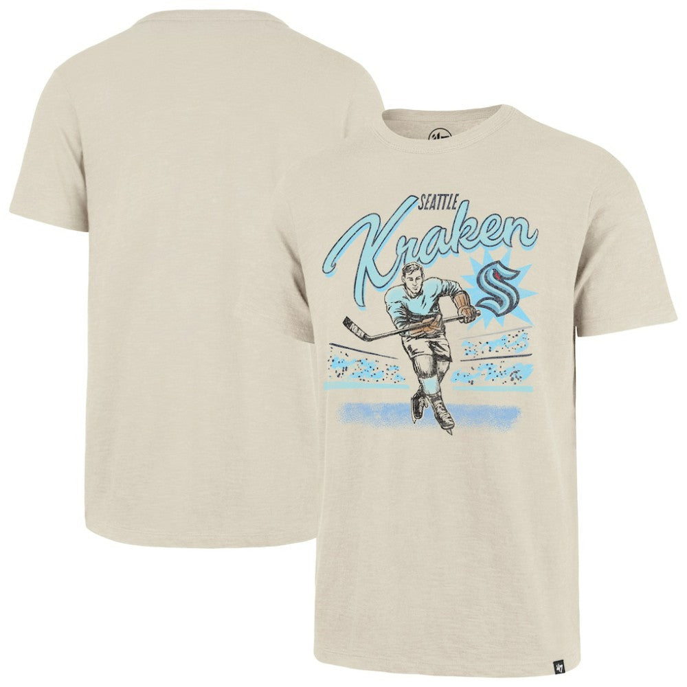Seattle Kraken '47 Hockey Player Golden Age Scrum T-Shirt - Natural | US 202852814