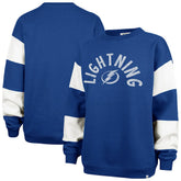 Tampa Bay Lightning '47 Women's Eephus Barred Pullover Sweatshirt - Blue | US 202852837