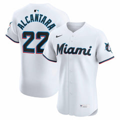 Sandy Alcantara Miami Marlins Nike Home Elite Jersey - White Jerseys