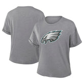 Philadelphia Eagles Women's Tribute Tri-Blend Boxy T-Shirt - Heather Gray T-shirts