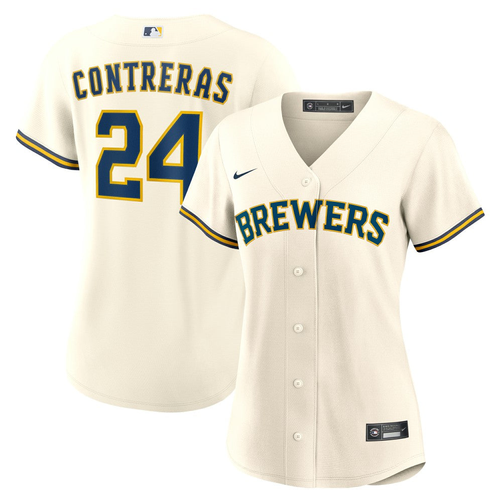 William Contreras Milwaukee Brewers Nike Women's Home Replica Jersey - Cream Jerseys