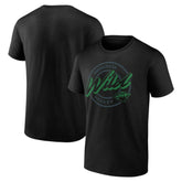 Minnesota Wild Color Block Puck T-Shirt - Black | US 202854719