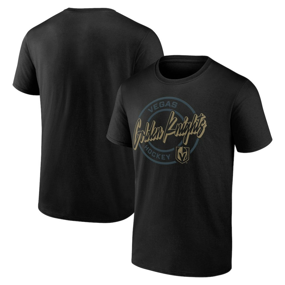 Vegas Golden Knights Color Block Puck T-Shirt - Black | US 202854720