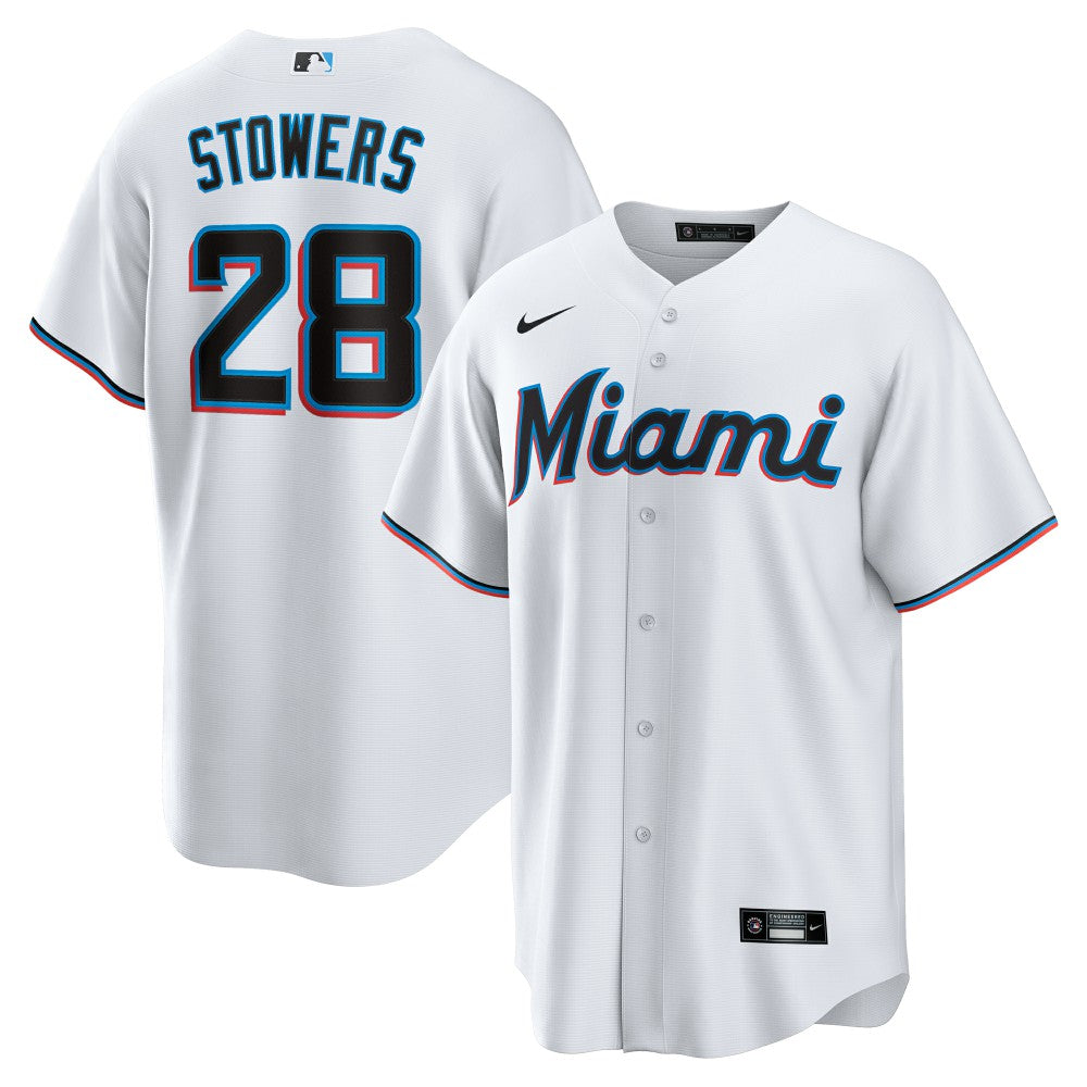 Kyle Stowers Miami Marlins Nike Home Replica Jersey - White Jerseys