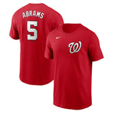 CJ Abrams Washington Nationals Nike Fuse Name & Number T-Shirt - Red T-shirts