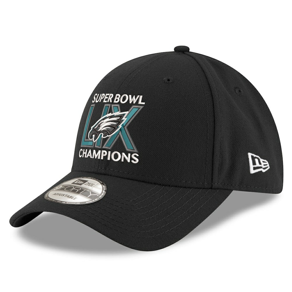 Philadelphia Eagles New Era Super Bowl LIX Champions 9FORTY Adjustable Hat - Black Hats