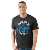Miami Marlins Starter Prime Time Property Of T-Shirt - Black T-shirts