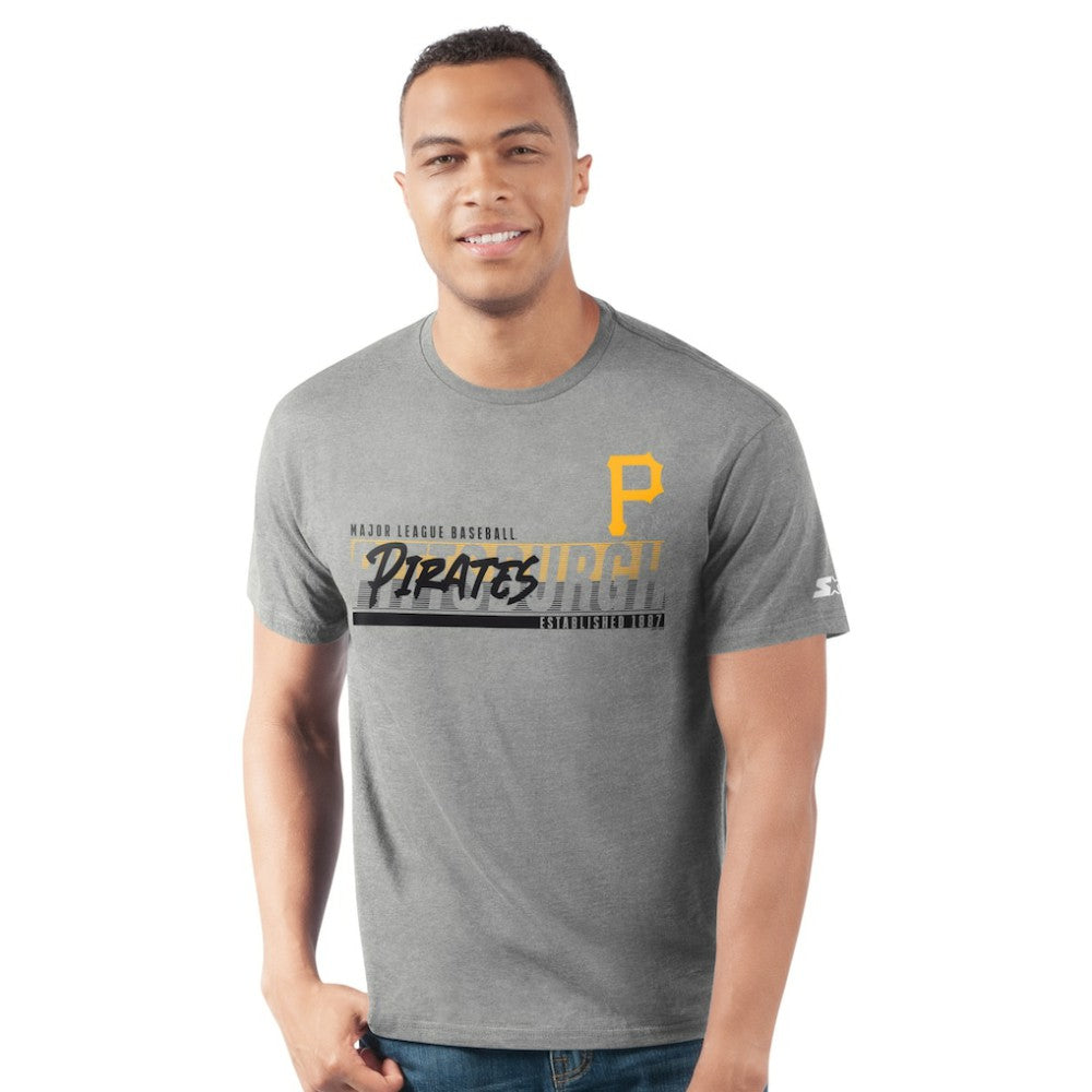 Pittsburgh Pirates Starter Prime Time Team T-Shirt - Heather Gray T-shirts