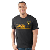 Milwaukee Brewers Starter Prime Time Team T-Shirt - Heather Black T-shirts