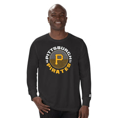 Pittsburgh Pirates Starter Halftime Long Sleeve T-Shirt - Black T-shirts