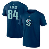 Kaapo Kakko Seattle Kraken Fanatics Authentic Stack Name & Number T-Shirt - Navy | US 202884330