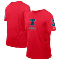 Bryce Harper Philadelphia Phillies New Era Design Lab Name & Number T-Shirt - Red T-shirts