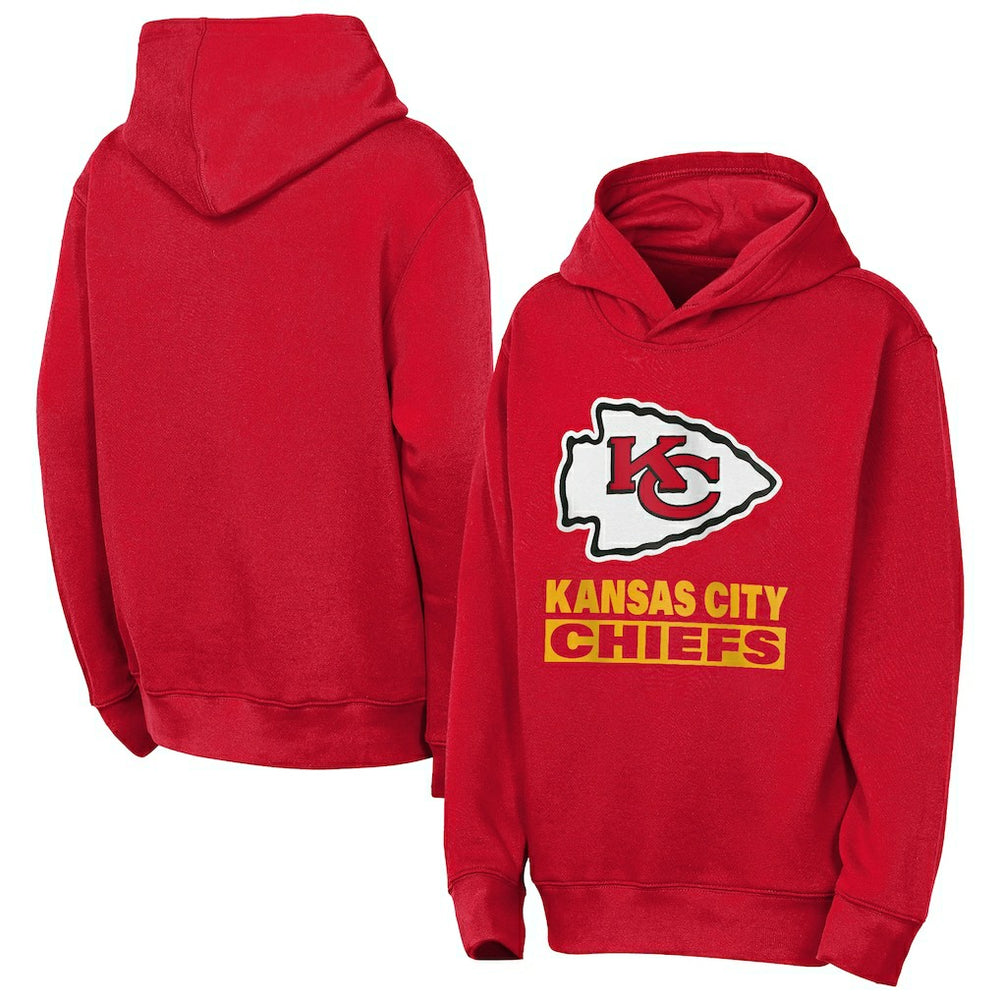 Kansas City Chiefs Outerstuff Youth Back to Basics Hoodie - Red Hoodies