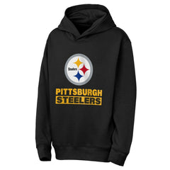 Pittsburgh Steelers Outerstuff Youth Back to Basics Hoodie - Black Hoodies
