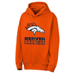 Denver Broncos Outerstuff Youth Back to Basics Hoodie - Orange Hoodies