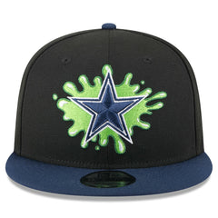 Dallas Cowboys New Era Nickelodeon Slime 9FIFTY Snapback Hat - Black/Navy Hats