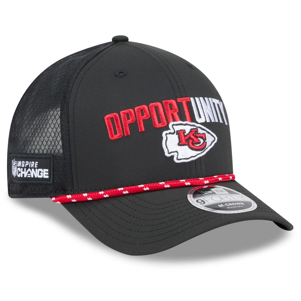 Kansas City Chiefs New Era 2025 Inspire Change 9FORTY M-Crown Adjustable Hat - Black Hats