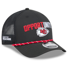 Kansas City Chiefs New Era 2025 Inspire Change 9FORTY M-Crown Adjustable Hat - Black Hats