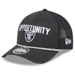 Las Vegas Raiders New Era 2025 Inspire Change 9FORTY M-Crown Adjustable Hat - Black Hats