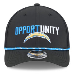 Los Angeles Chargers New Era 2025 Inspire Change 9FORTY M-Crown Adjustable Hat - Black Hats