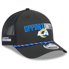 Los Angeles Rams New Era 2025 Inspire Change 9FORTY M-Crown Adjustable Hat - Black Hats