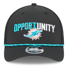 Miami Dolphins New Era 2025 Inspire Change 9FORTY M-Crown Adjustable Hat - Black Hats