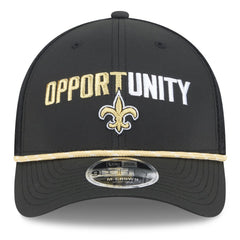 New Orleans Saints New Era 2025 Inspire Change 9FORTY M-Crown Adjustable Hat - Black Hats
