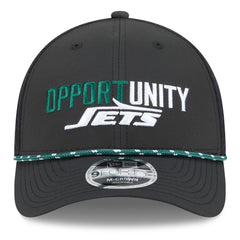 New York Jets New Era 2025 Inspire Change 9FORTY M-Crown Adjustable Hat - Black Hats