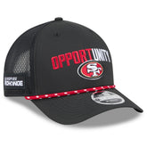 San Francisco 49ers New Era 2025 Inspire Change 9FORTY M-Crown Adjustable Hat - Black Hats