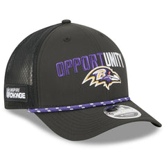 Baltimore Ravens New Era 2025 Inspire Change 9FORTY M-Crown Adjustable Hat - Black Hats