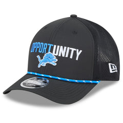 Detroit Lions New Era 2025 Inspire Change 9FORTY M-Crown Adjustable Hat - Black Hats