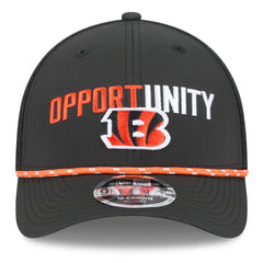 Cincinnati Bengals New Era 2025 Inspire Change 9FORTY M-Crown Adjustable Hat - Black Hats
