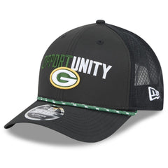 Green Bay Packers New Era 2025 Inspire Change 9FORTY M-Crown Adjustable Hat - Black Hats