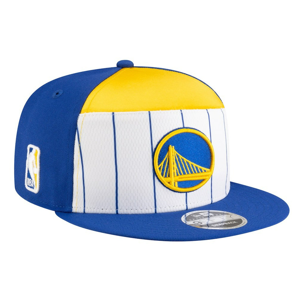 Golden State Warriors Youth 2025 NBA Tip Off Split Panel 9FIFTY Snapback Hat White/Royal - New Era