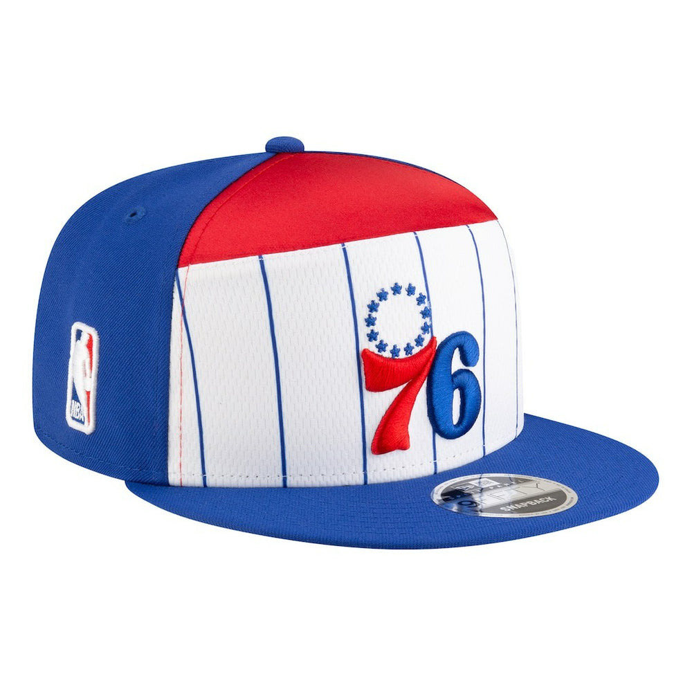 Philadelphia 76ers Youth 2025 NBA Tip Off Split Panel 9FIFTY Snapback Hat White/Blue - New Era