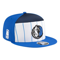Dallas Mavericks Youth 2025 NBA Tip Off Split Panel 9FIFTY Snapback Hat White/Blue - New Era