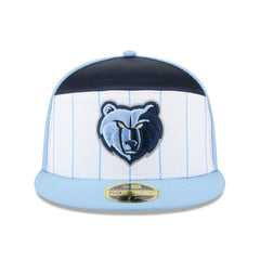 Memphis Grizzlies 2025 NBA Tip Off Split Panel 59FIFTY Fitted Hat White/Light Blue - New Era