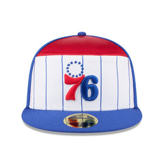 Philadelphia 76ers 2025 NBA Tip Off Split Panel 59FIFTY Fitted Hat White/Royal - New Era
