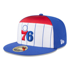 Philadelphia 76ers 2025 NBA Tip Off Split Panel 59FIFTY Fitted Hat White/Royal - New Era