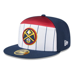 Denver Nuggets 2025 NBA Tip Off Split Panel 59FIFTY Fitted Hat White/Navy - New Era