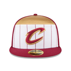 Cleveland Cavaliers 2025 NBA Tip Off Split Panel 59FIFTY Fitted Hat White/Wine - New Era