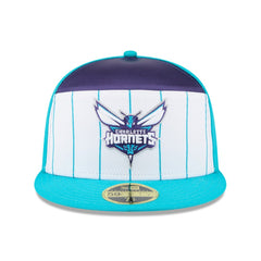 Charlotte Hornets 2025 NBA Tip Off Split Panel 59FIFTY Fitted Hat White/Teal - New Era