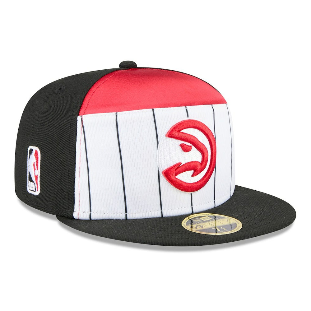 Atlanta Hawks 2025 NBA Tip Off Split Panel 59FIFTY Fitted Hat White/Black - New Era