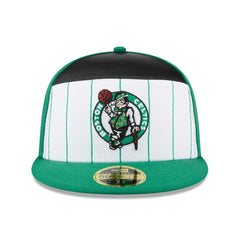 Boston Celtics 2025 NBA Tip Off Split Panel 59FIFTY Fitted Hat White/Kelly Green - New Era