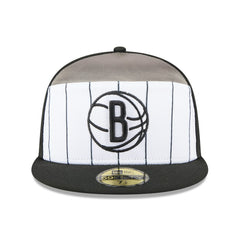 Brooklyn Nets 2025 NBA Tip Off Split Panel 59FIFTY Fitted Hat White/Black - New Era outlet