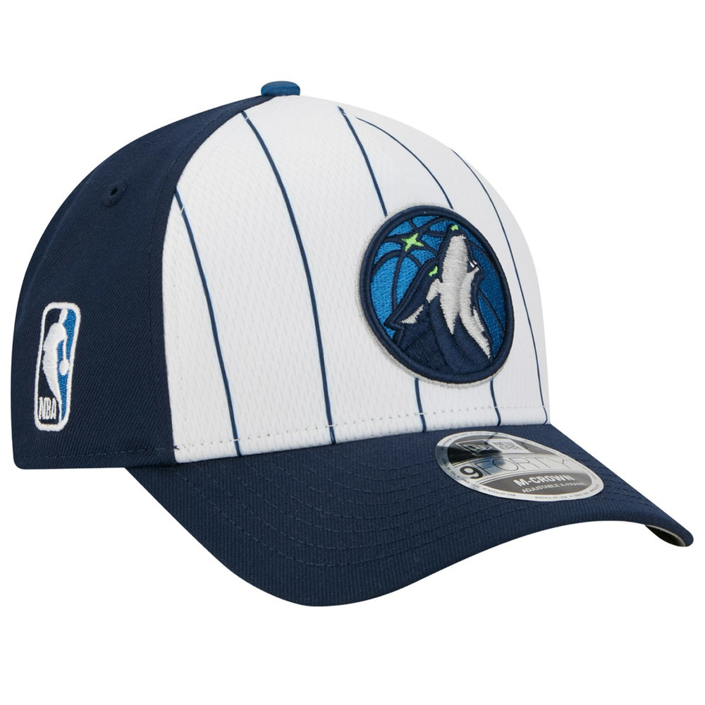 Minnesota Timberwolves 2025 NBA Tip Off M-Crown A-Frame 9FORTY Adjustable Hat White/Navy - New Era