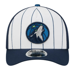 Minnesota Timberwolves 2025 NBA Tip Off M-Crown A-Frame 9FORTY Adjustable Hat White/Navy - New Era
